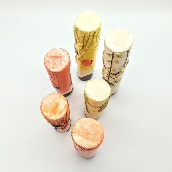 Set of 6 Hand-Painted Bohemian Family Bud Vases - Picture 6 of 6